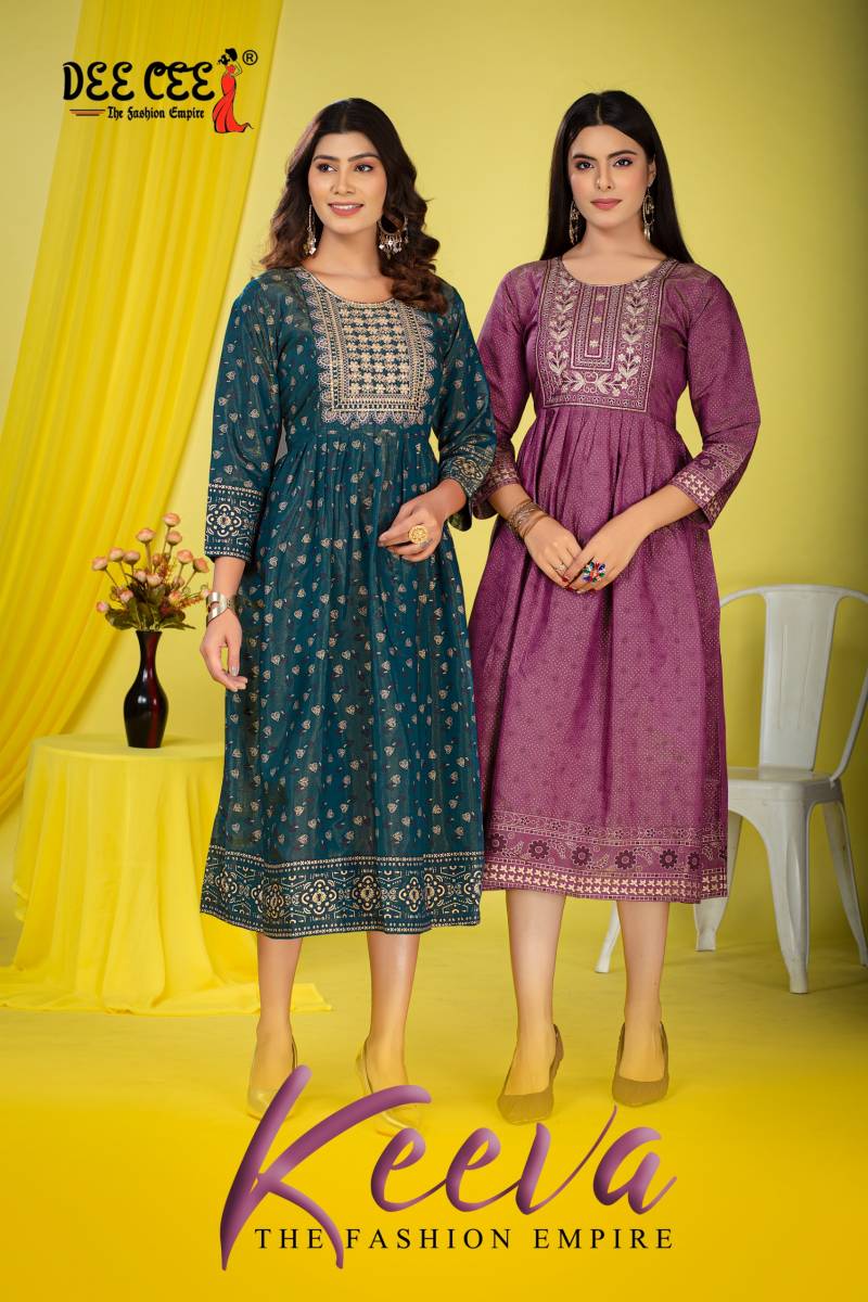Deecee Keeva Casual Wear Printed Long Kurtis Collection