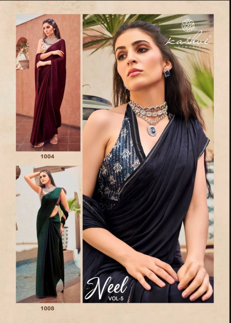 Kashvi Neel Vol 5 Designer warovski Saree Collection