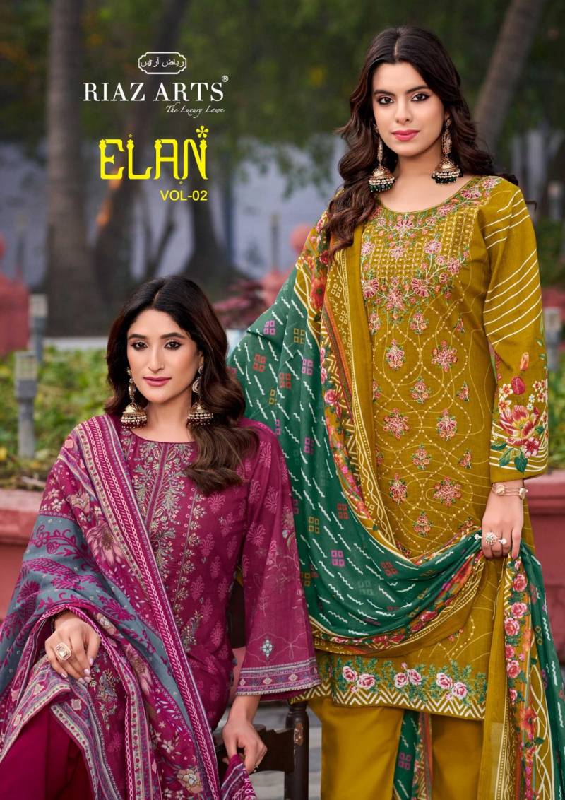 Riaz Arts Elan Vol 2 Printed Cotton Dress Material Collection
