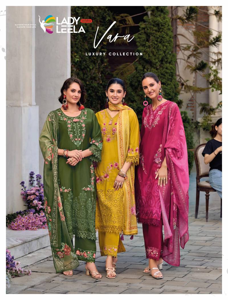 Lady Leela Vara Viscose Designer Kurti Pant With Dupatta Collection