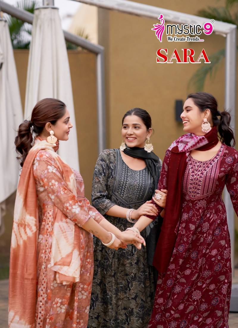 Mystic 9 Sara Vol 15 Printed Kurti Bottom With Dupatta Collection