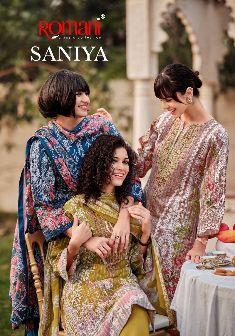 Romani Saniya Cotton Printed Dress Material