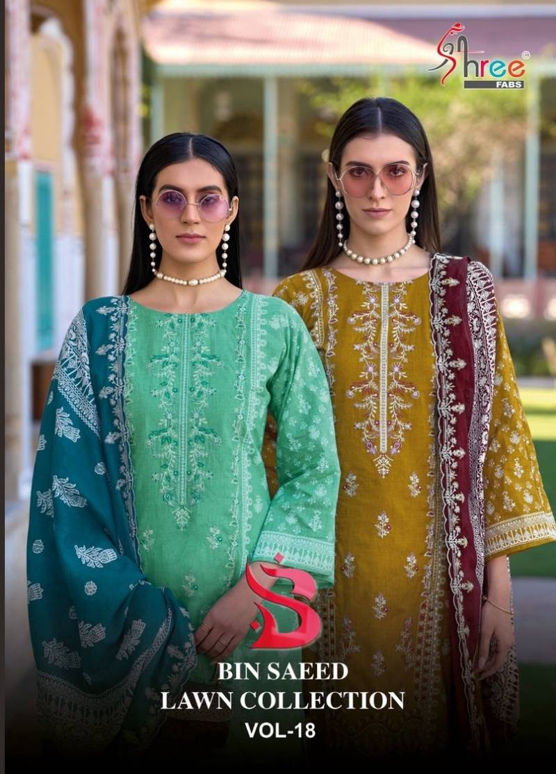Shree Bin Saeed Lawn Collection Vol 18 Pakistani Salwar Suits