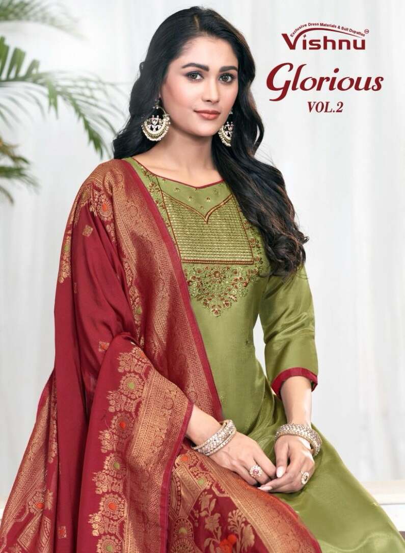 Vishnu Glorious Vol 2 Daily Wear Designer Dress Material Collection