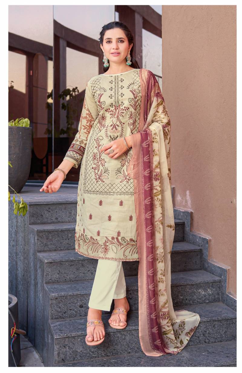 Alzohaib Az 1180 A And B Pakistani Suits Chiffon Dupatta