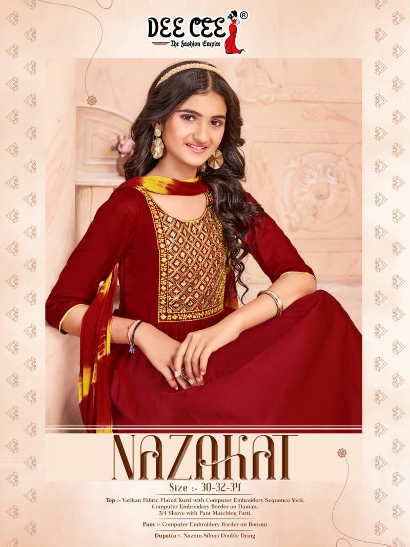 Deecee Nazakat Kids Wear Ready Made Dress Collection