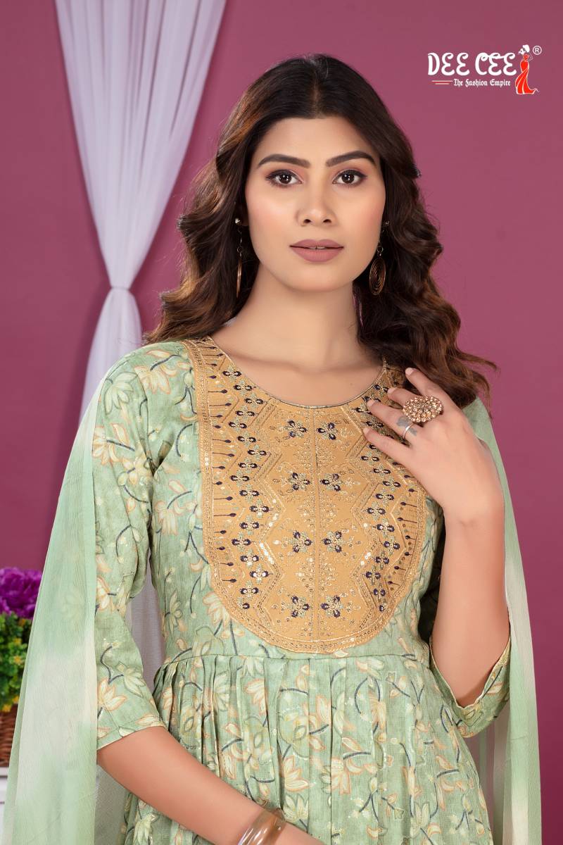 Deecee Layla Printed Kurti Bottom With Dupatta Collection