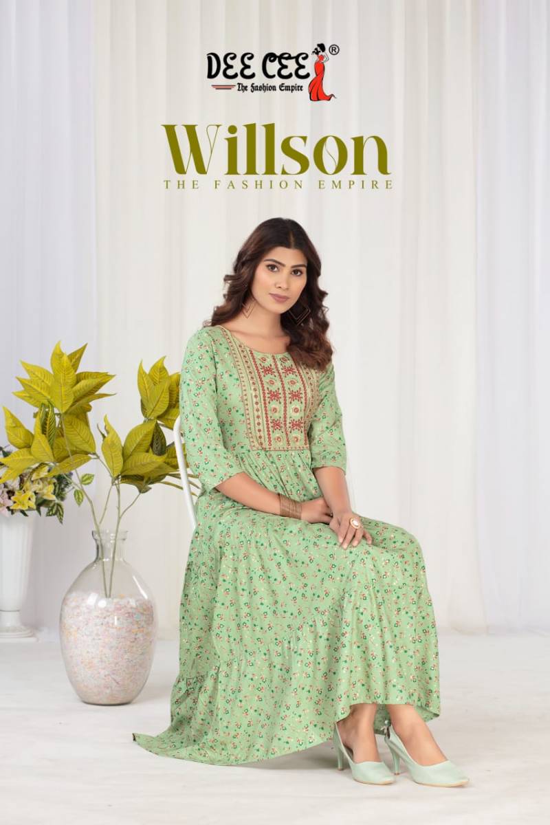 Deecee Willson Printed Casual Wear Long Kurtis Collection