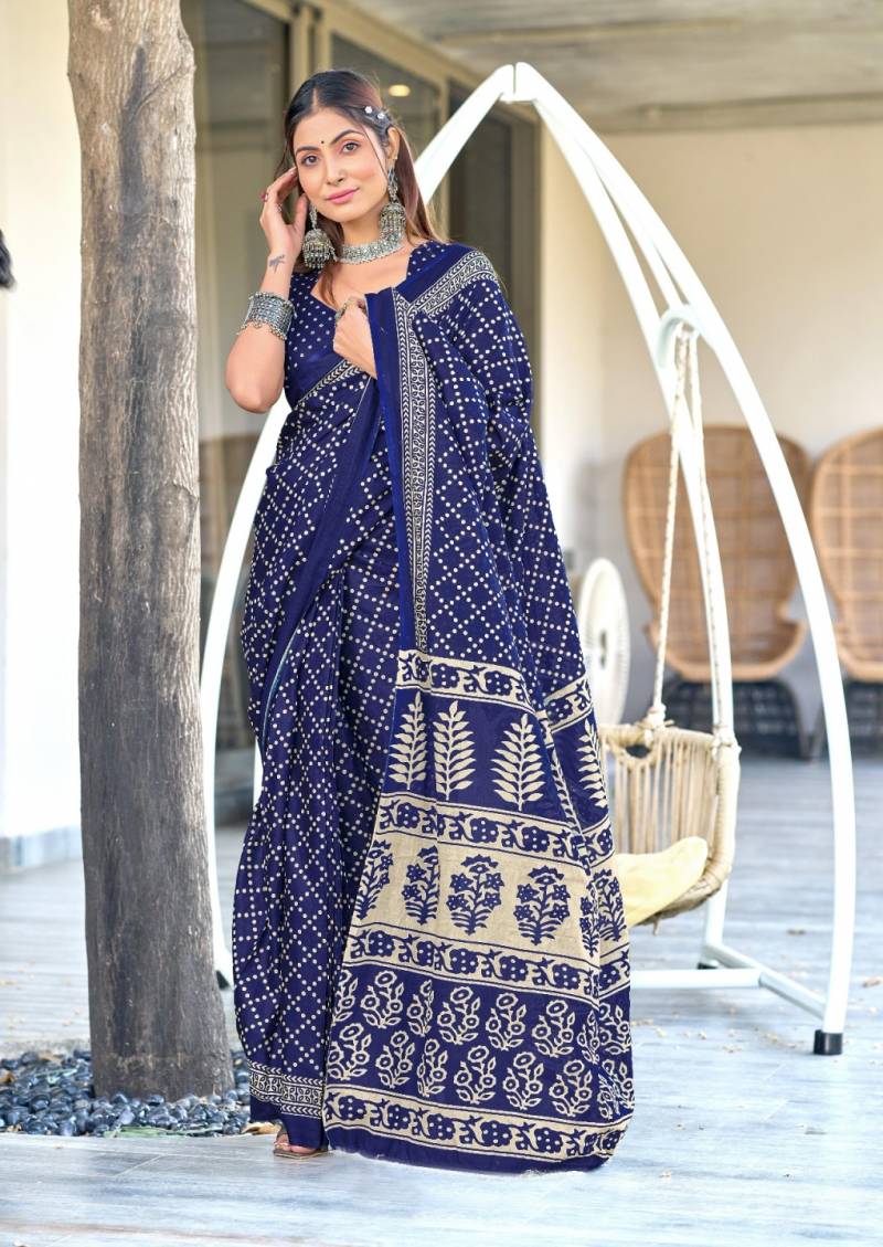 Df Victoriya Cotton Printed Saree Collection