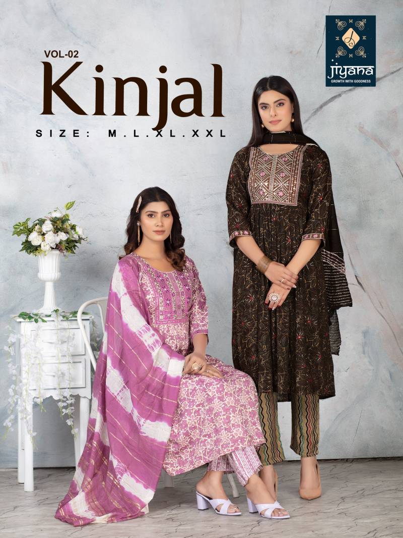 Jiyana Kinjal Vol 2 Printed Kurti Bottom With Dupatta
