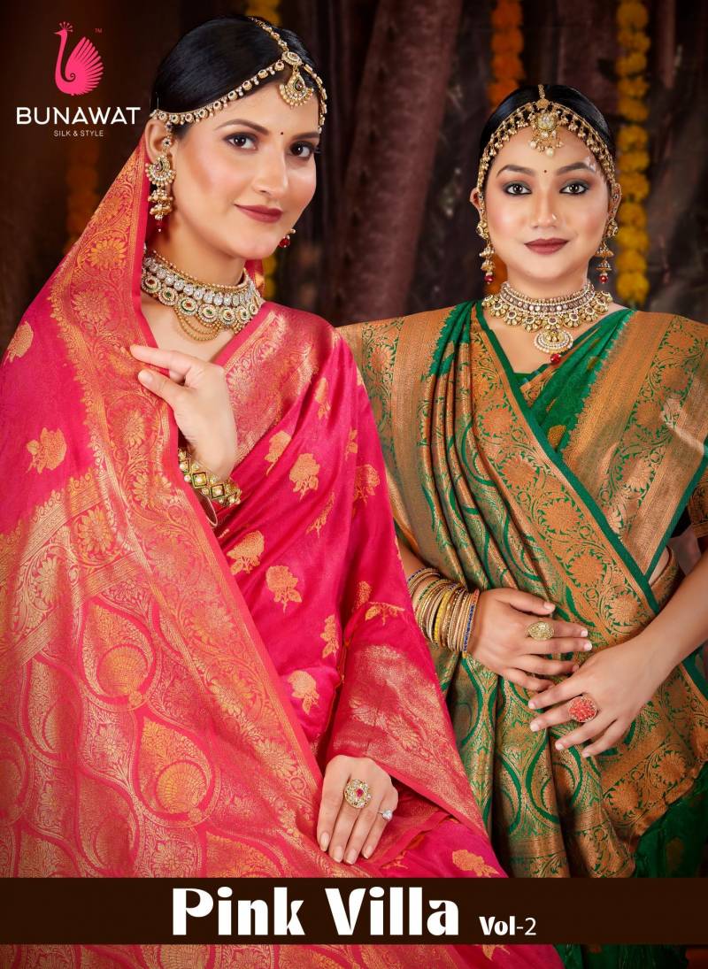 Bunawat Pink Villa Vol 2 Designer Silk Saree Collection