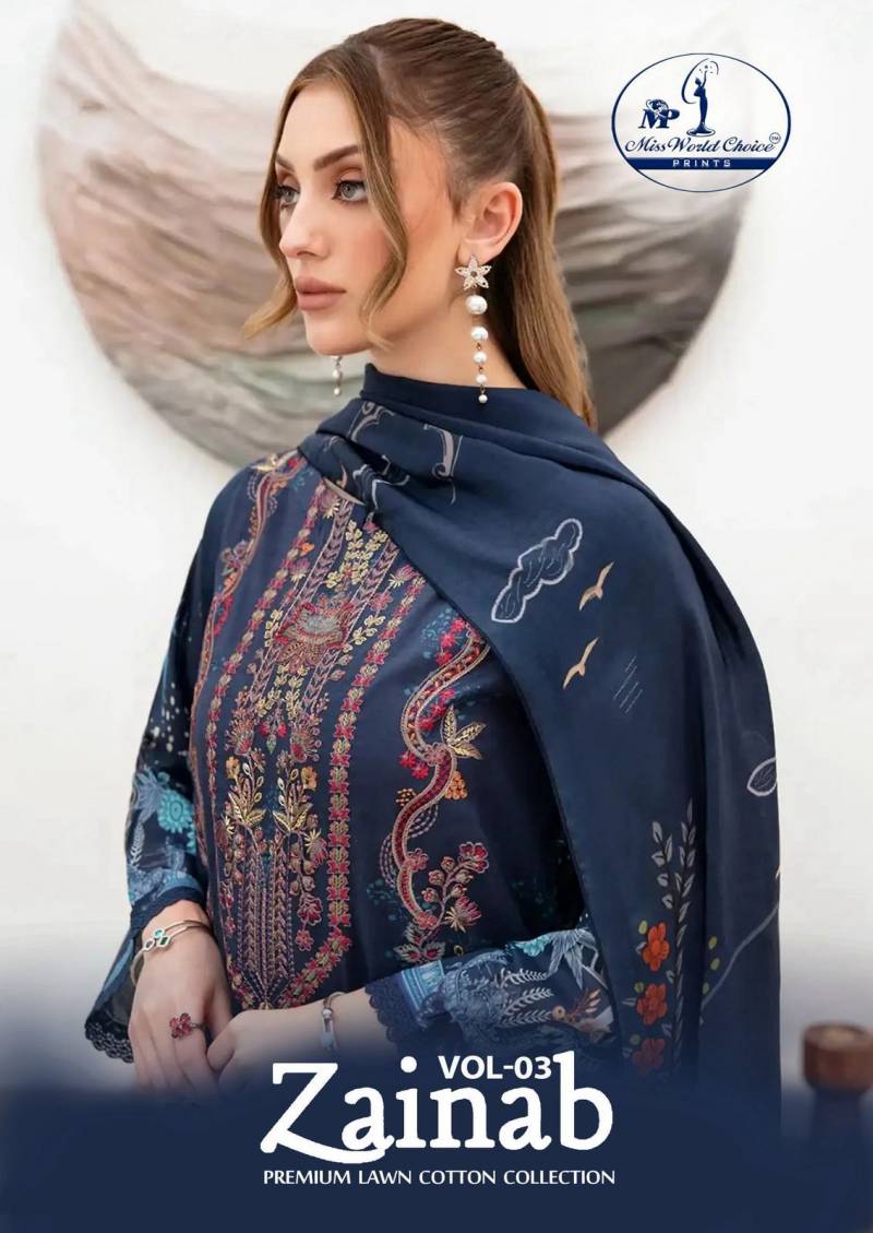 Miss World Choice Zainab Vol 3 Pakistani Dress Material Collection