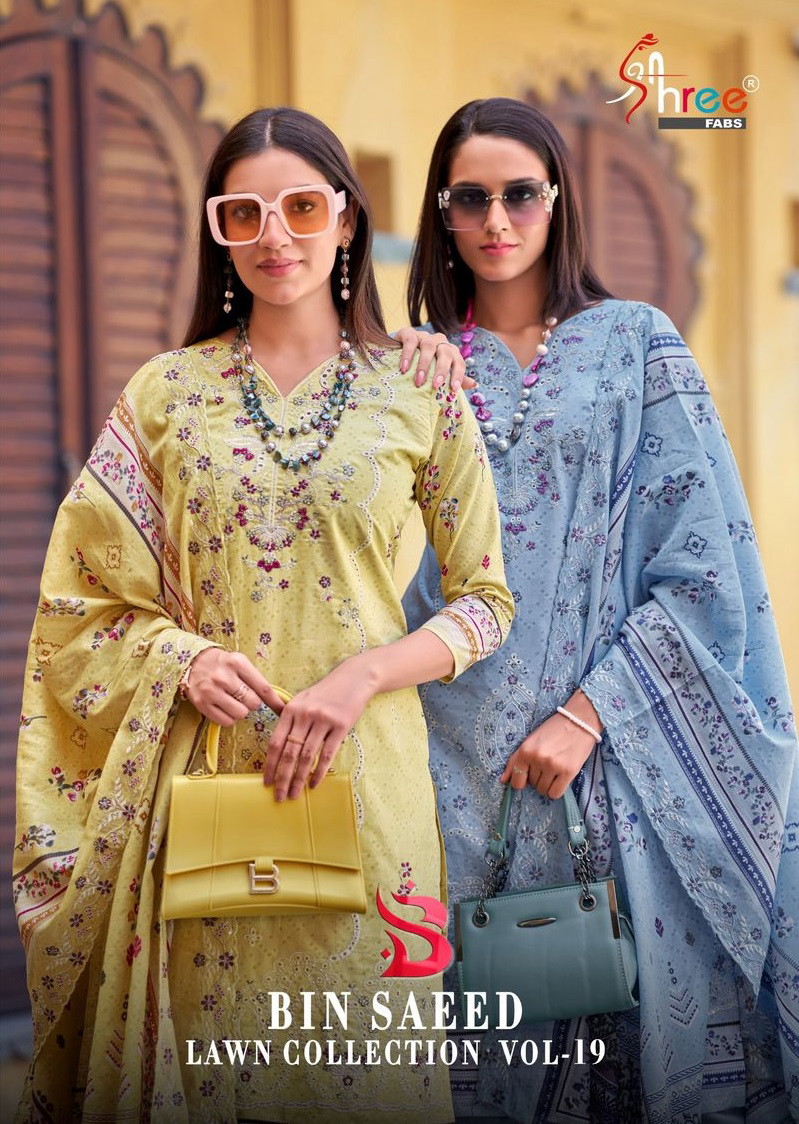 Shree Bin Saeed Lawn Collection Vol 19 Pakistani Suits