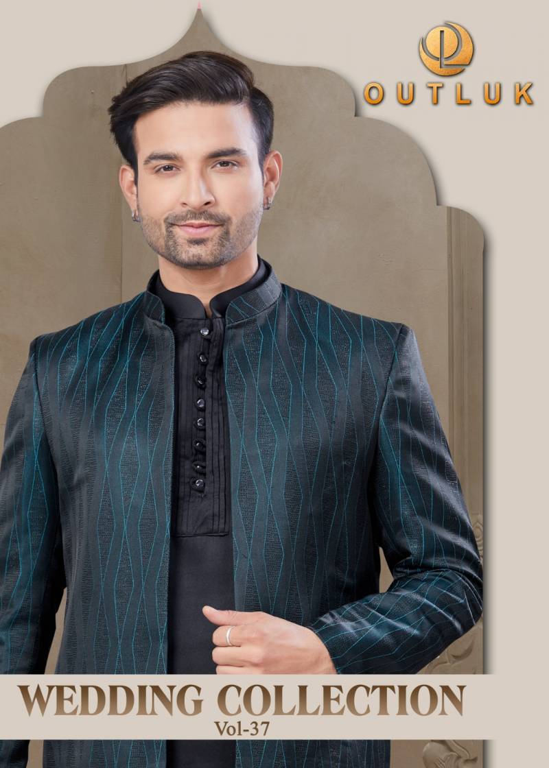 Outluk Wedding Collection Vol 37 Kurta Pajama With Koti Mens Wear