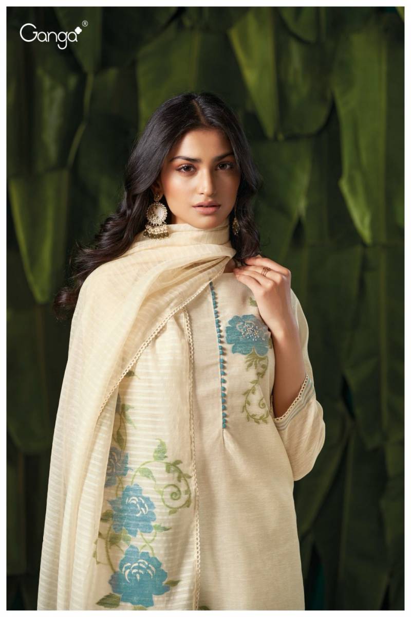 Ganga Iradri Woven Linen Handwork Salwar Suit Collection