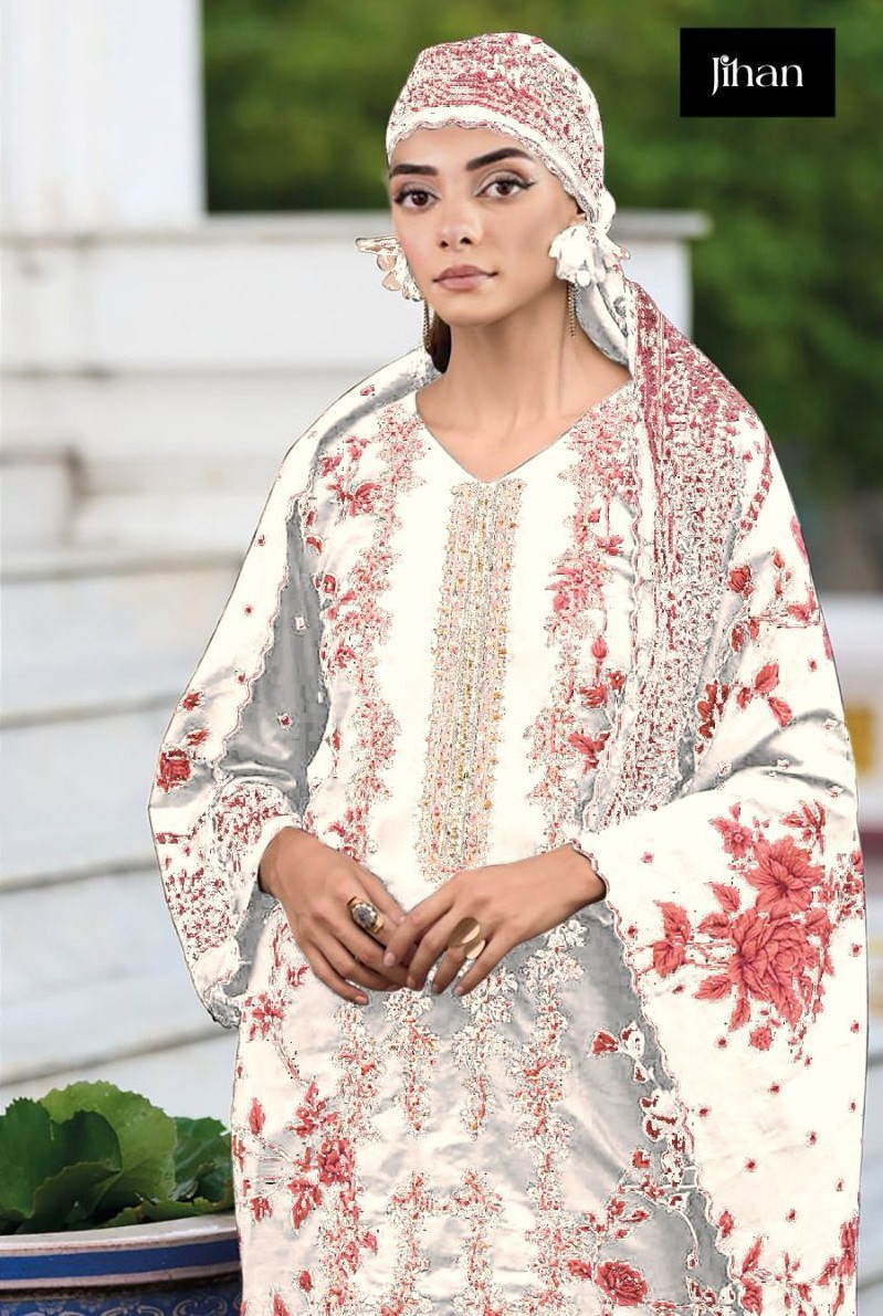 Jihan 3546 To 3547 A Pakistani Suits Chiffon Dupatta