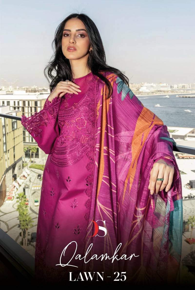 Deepsy Qalamkar Lawn 25 Pakistani Salwar Kameez
