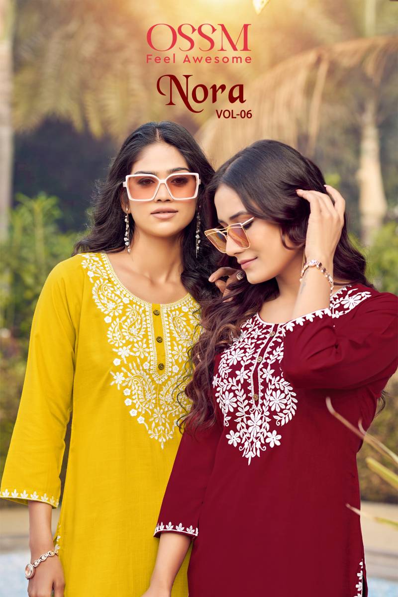 Ossm Nora Vol 6 Embroidered Short Tops Collection