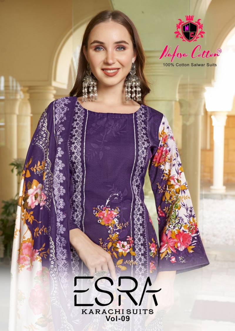 Nafisa Esra Vol 9 Karachi Printed Dress Material Collection