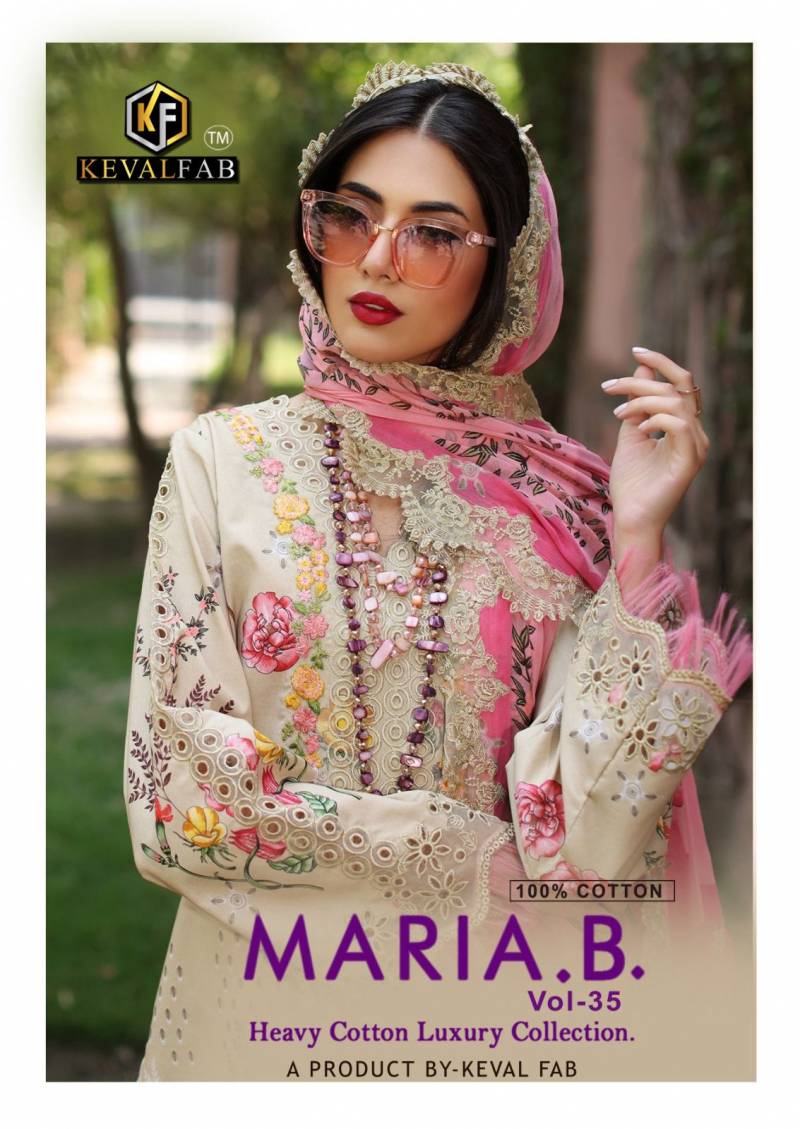 Keval Maria B Vol 35 Heavy Cotton Dress Material
