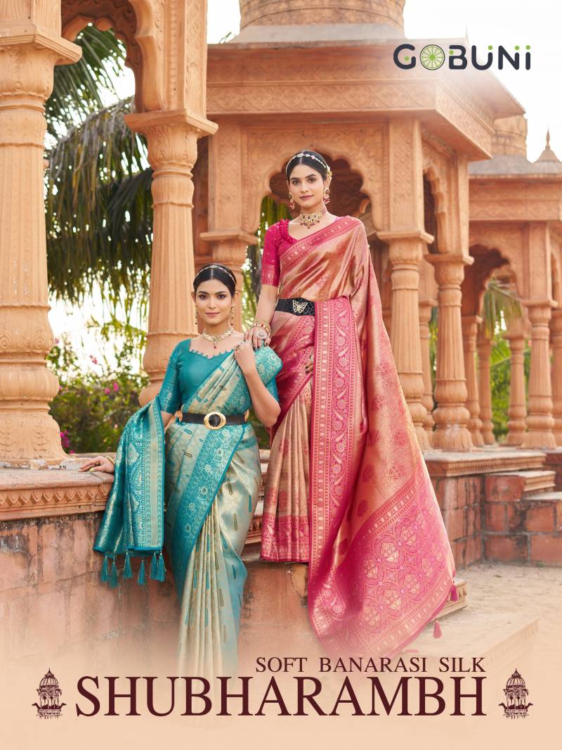 Gobuni Shubharambh Soft Banarasi Silk Sarees Collection
