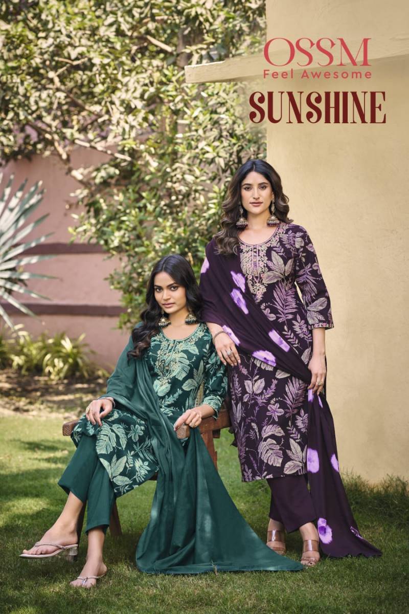 Ossm Sunshine Cotton Printed Kurti Bottom With Dupatta