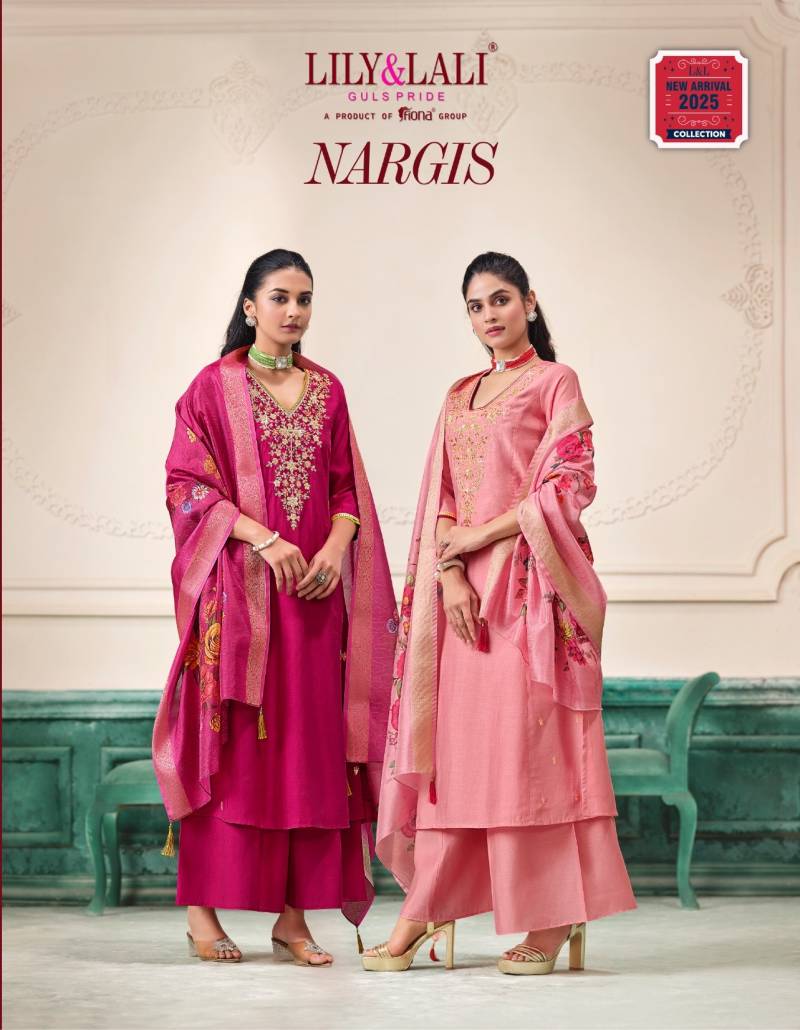 Lily And Lali Nargis Designer Kurti Bottom With Dupatta Collection