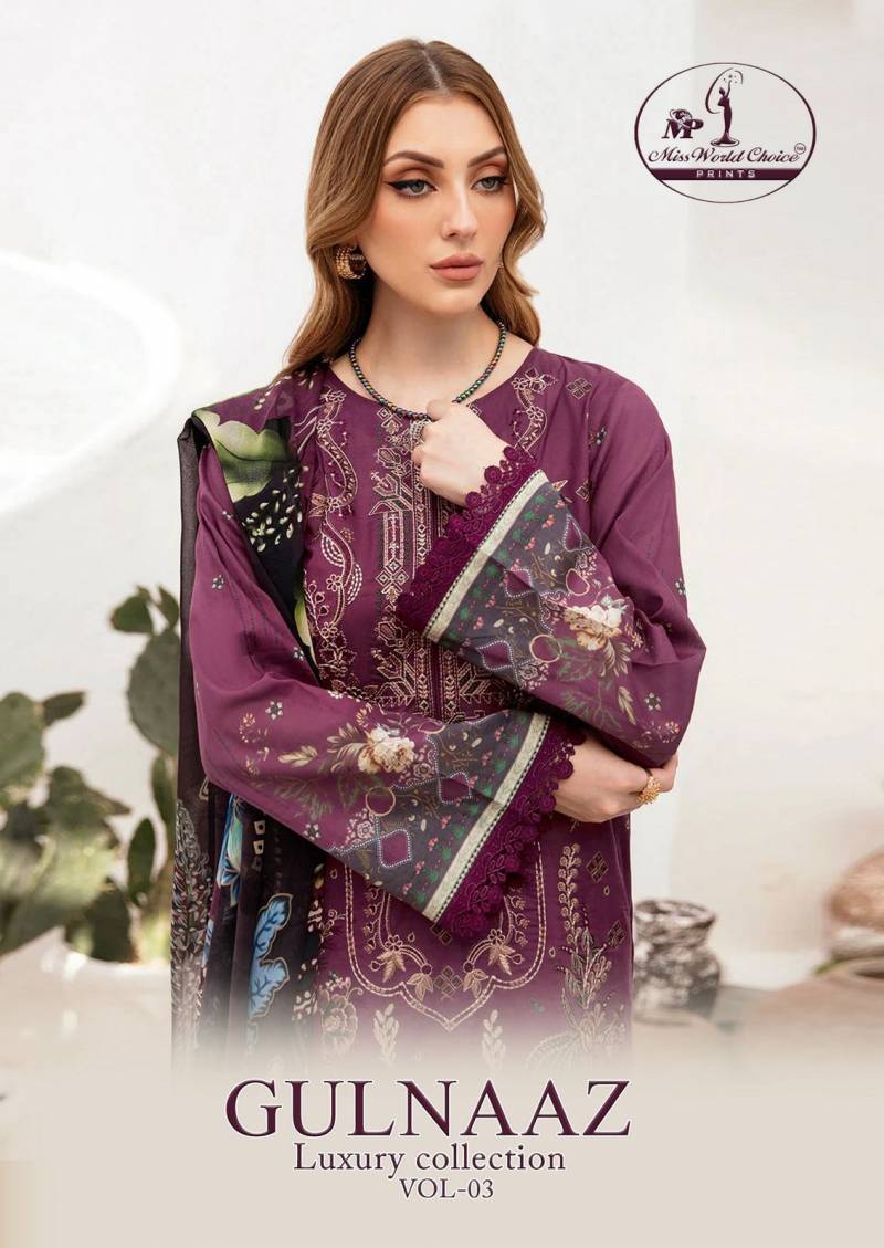 Miss World Choice Gulnaaz Vol 3 Pakistani Dress Material Collection