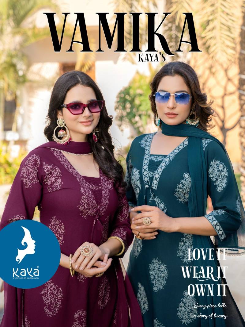 Kaya Vamika Printed Kurti Pant With Dupatta Collection