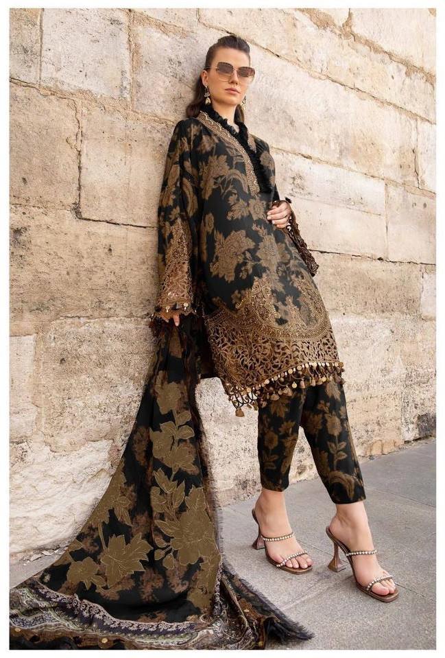 Alzohaib Az 1085 Pakistani Salwar Suits Chiffon Dupatta