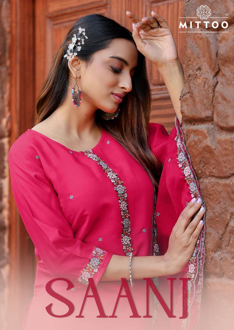 Mittoo Saanj Silk Kurti Bottom With Dupatta Collection