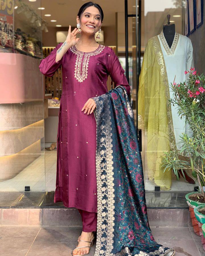 Dhurushita 1 Viscose Kurti Bottom With Dupatta Collection