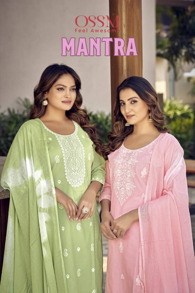 Ossm Mantra Vol 6 Soft Cotton Kurti Bottom With Dupatta Collection