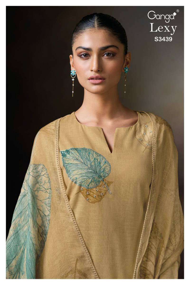 Ganga Lexy Cotton Linen Printed Salwar Suit Collection