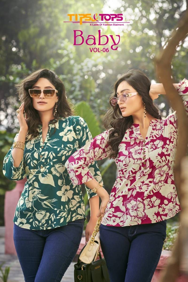 Tips And Tops Baby Vol 6 Printed Western Top Collection