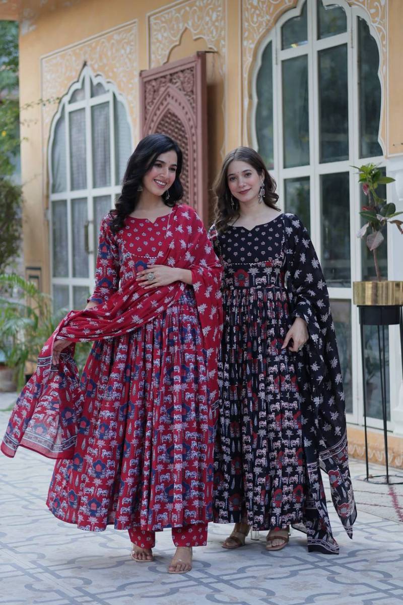 Luna Vol 23 Anarkali Kurti Bottom With Dupatta Collection