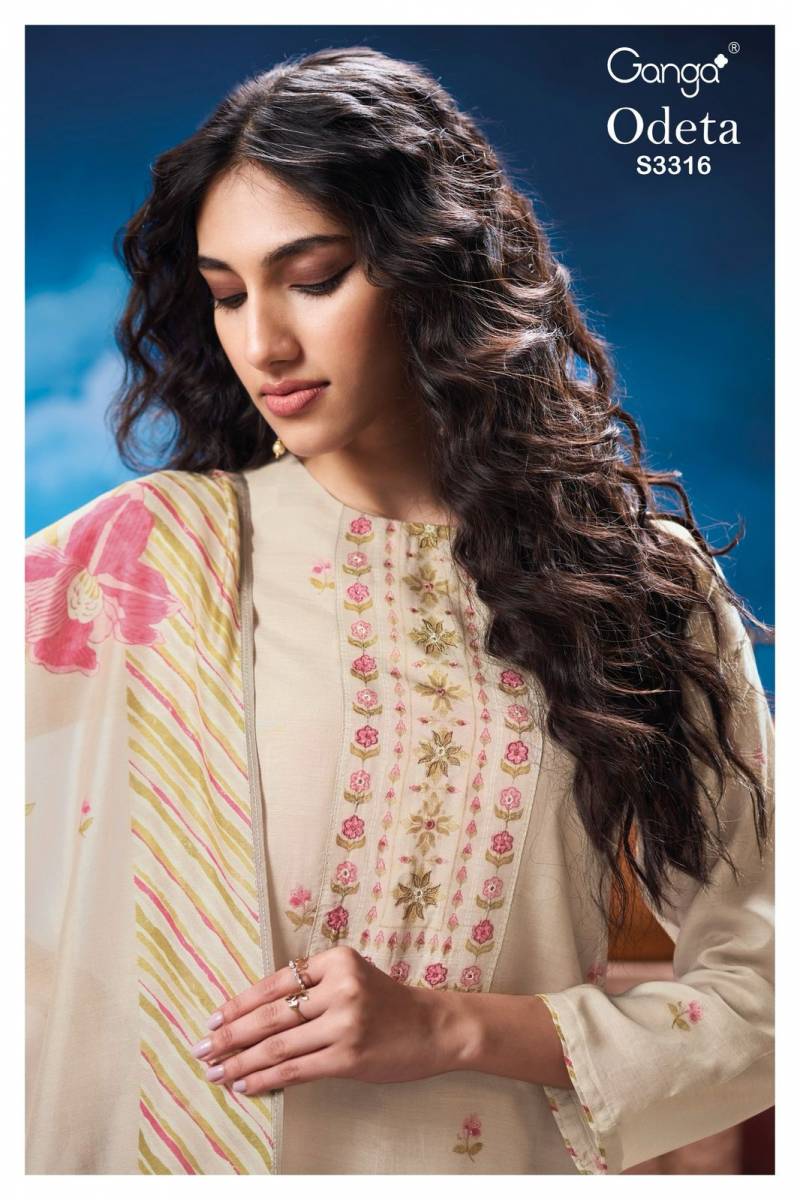 Ganga Odeta Bemberg Embroidered Salwar Suit Collection