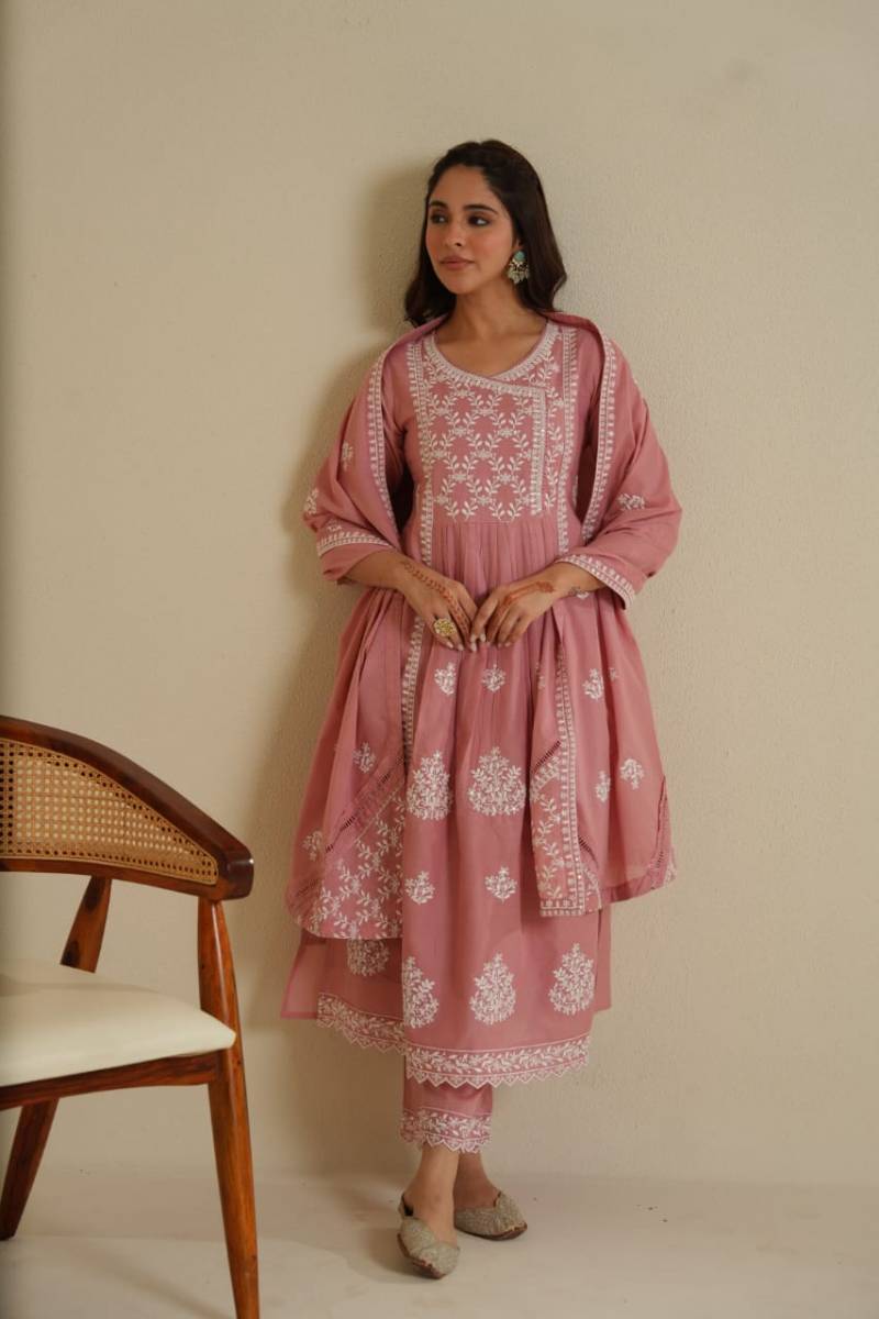 Tanyaa P 112 Lucknowi Work Kurta Sets Collection