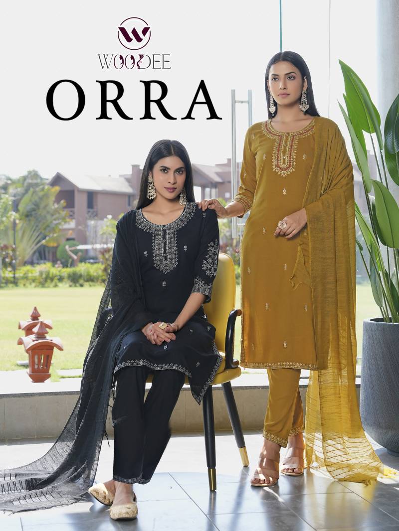 Woodee Orra Designer Kurti Bottom With Dupatta Collection