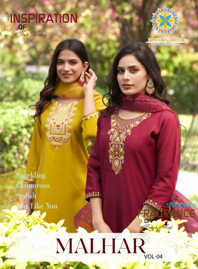 Malhar Vol 4 By Passion Tree Silk Ready Made Dress Collection
