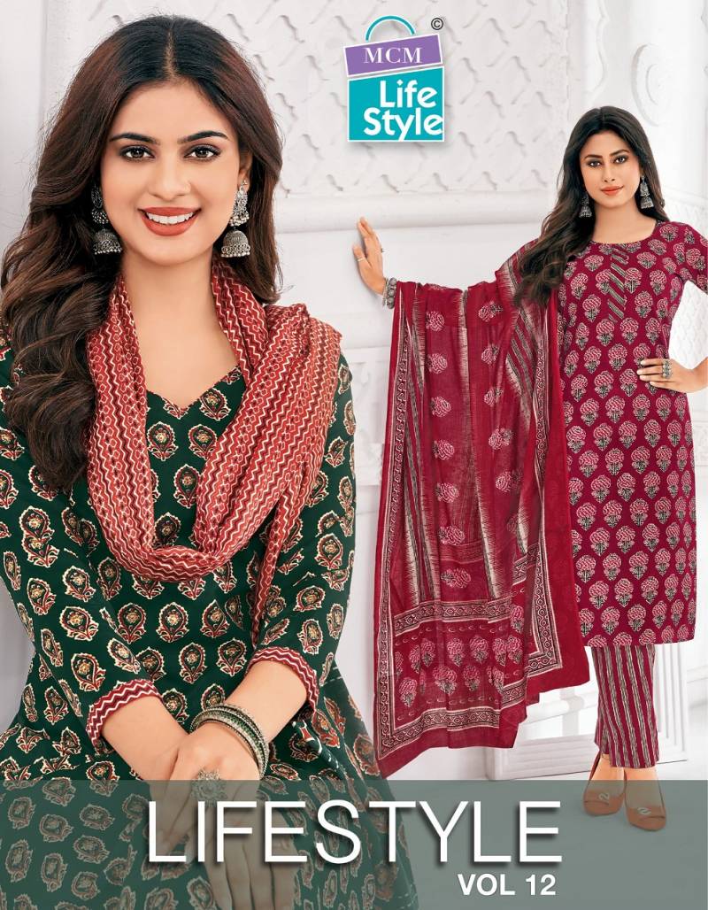 MCM Lifestyle Vol 12 Cotton Readymade Kurtis Bottom With Dupatta