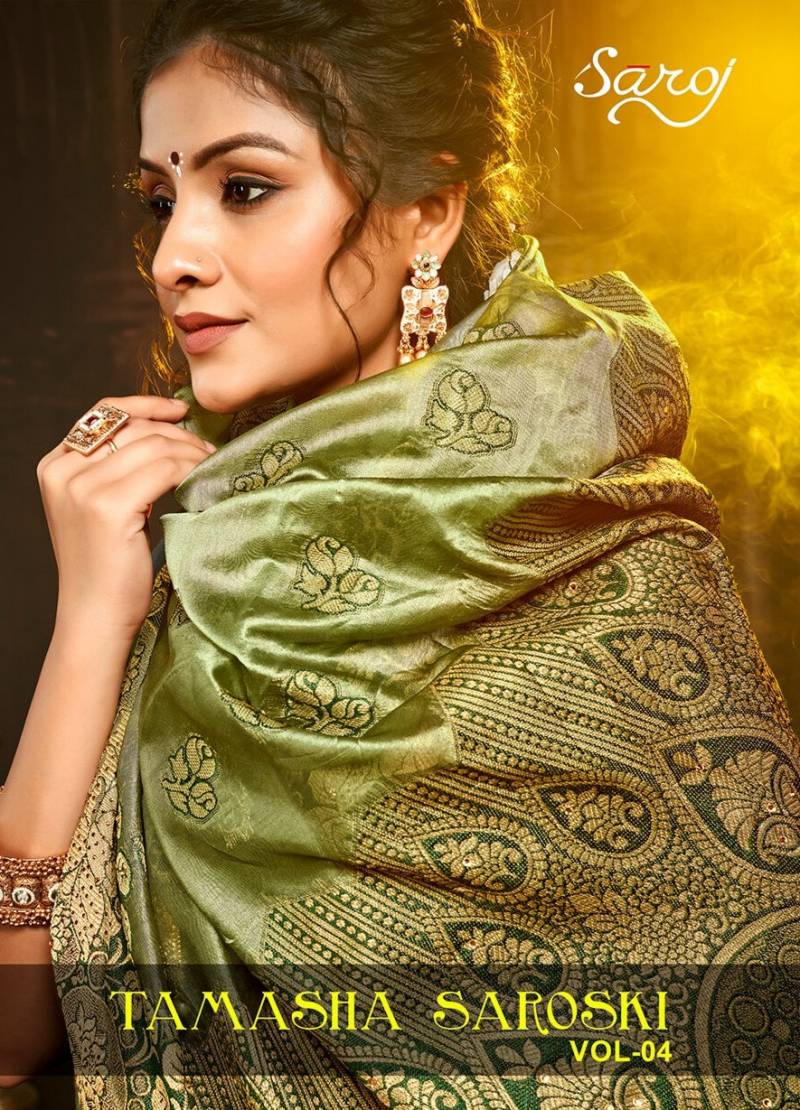 Saroj Tamasha Saroski Vol 4 Wedding Wear Saree Collection