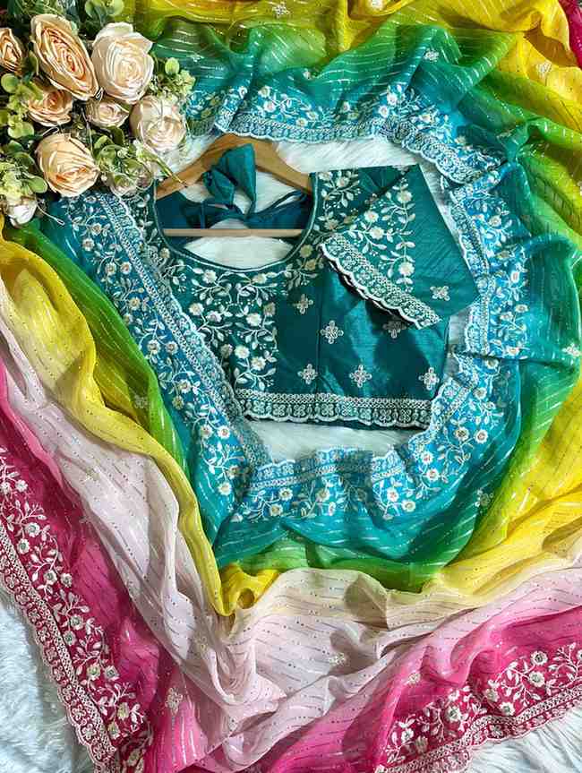 Kc 144 Embroidered Wear Designer Sarees Collection