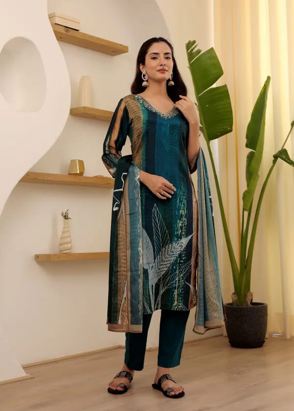 Brialiya 1 Soft Rayon Slub Kurti Bottom With Dupatta
