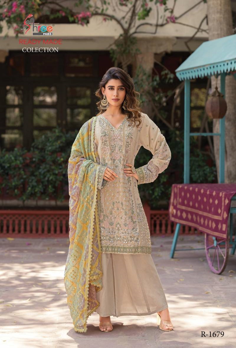 Shree R 1679 Ragga Chiffon Readymade Salwar Suits Collection