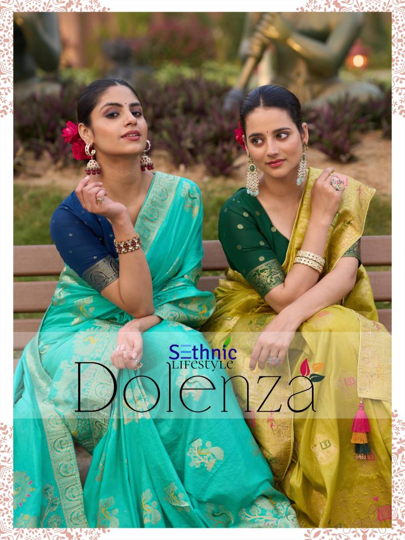 Sethnic Dolenza Dola Silk Triple Meenakari Designer Saree Collection
