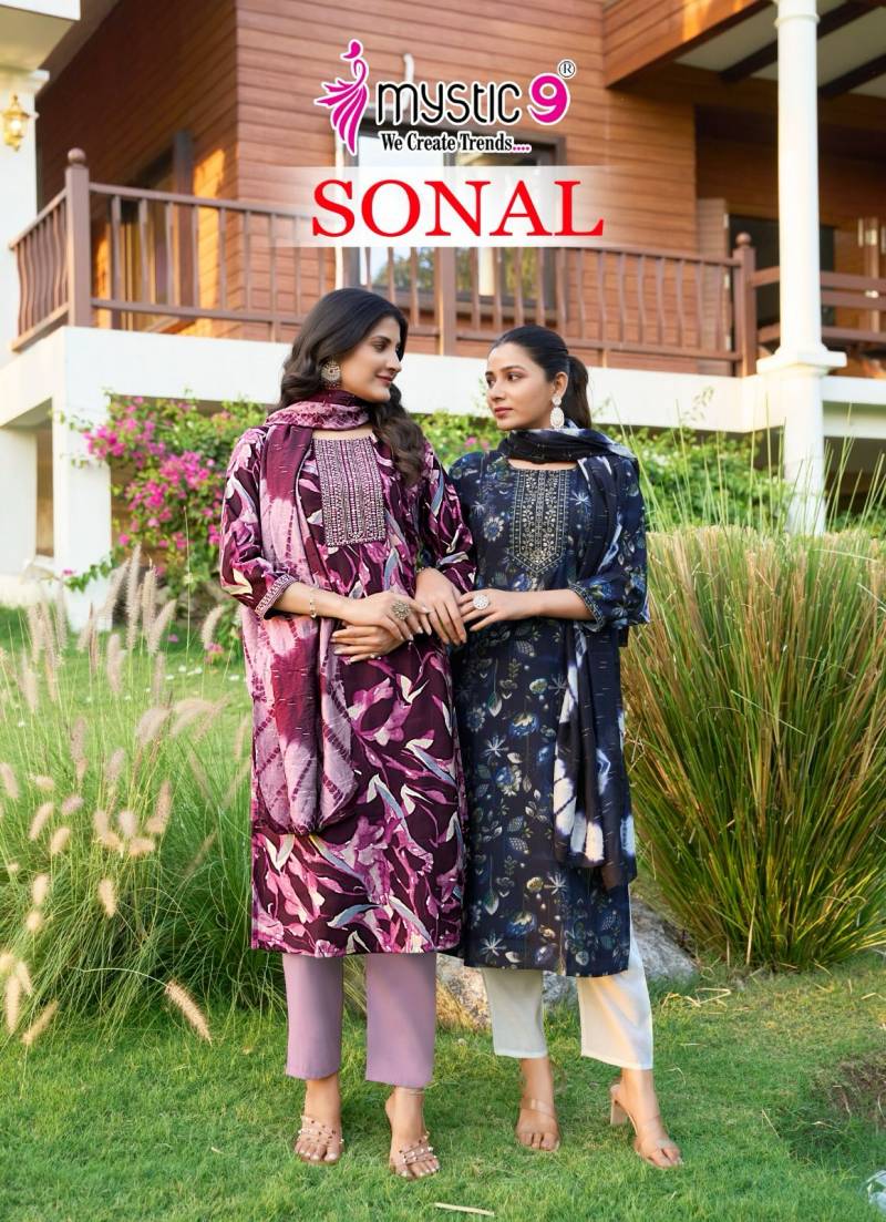 Mystic 9 Sonal Vol 2 Silk Kurti Bottom With Dupatta Collection