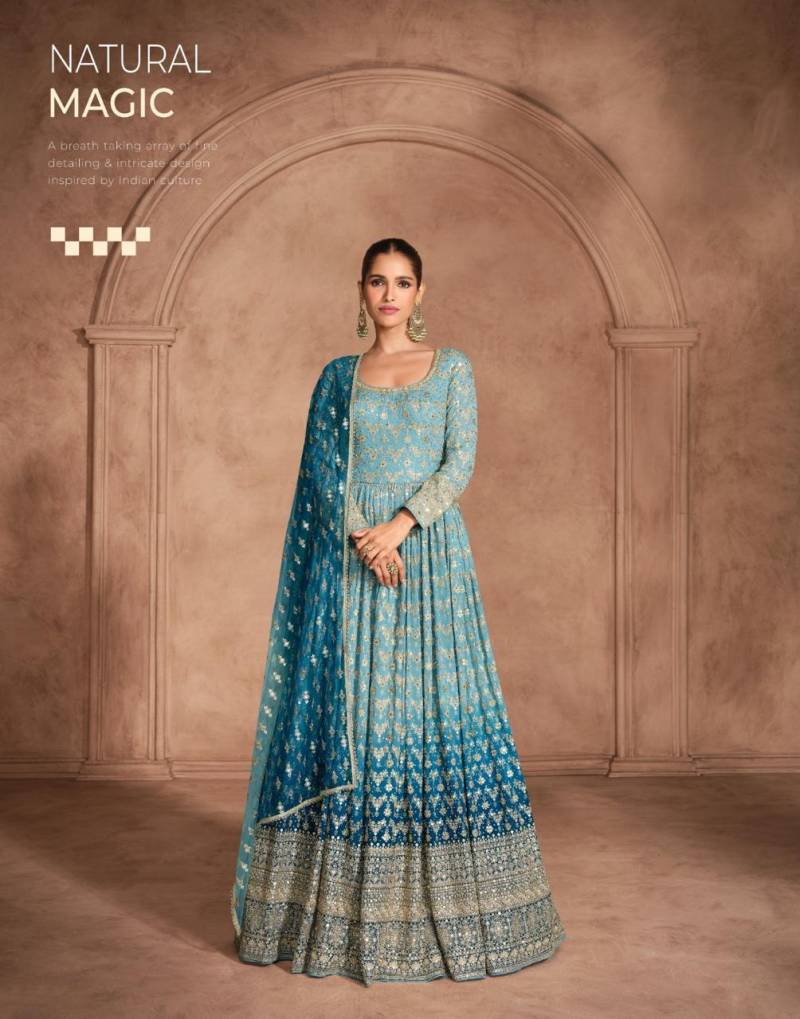 Aditi 5687 To 5689 Designer Gown With Dupatta Collection