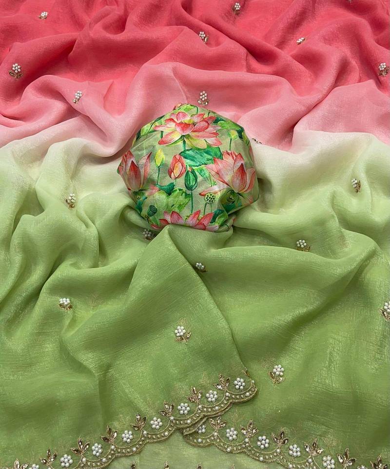 Bt 1263 Embroidered Chiffon Sarees Collection