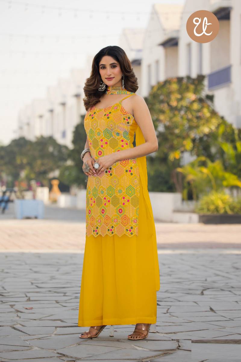 Th 005 A And D Embroidery Work Salwar Kameez Collection